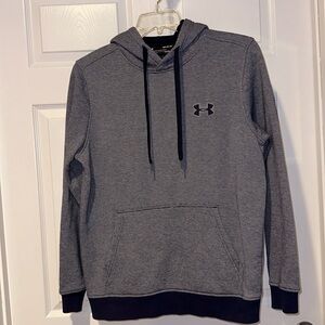 Very Gently Worn Under Armor Navy & White Thin Stripe Hoodie Sweatshirt-M